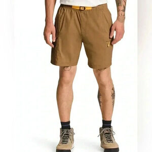 The North Face classic v belted khaki utility hiking cargo shorts  L